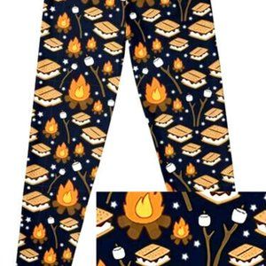 CHARLIES PROJECT Size 4 Campfire Smores Buttery Soft Leggings NWT Girl Scouts
